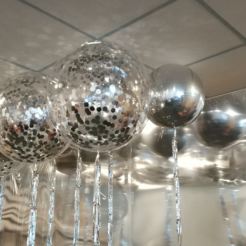 Apaļš caurspīdigs bezkrāsains balons Crystal Clearz©, Izmērs 56 cm, piepūšams ar hēliju vai gaisu