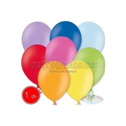 27cm  lateksa balons, pastels, assortiments,  1 gab. 