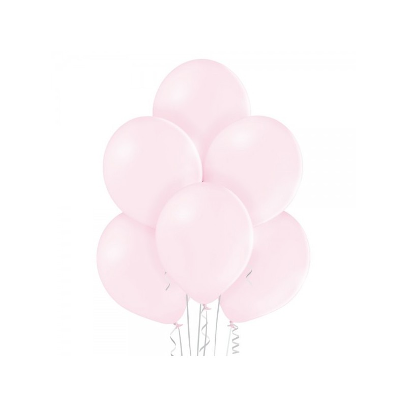 12"/30cm lateksa baloni Pastelis Maigi Rozā 6 gab.