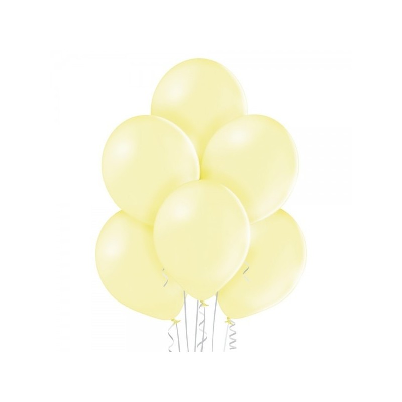 12"/30cm lateksa baloni Pastelis Lemon Dzeltens 6 gab.