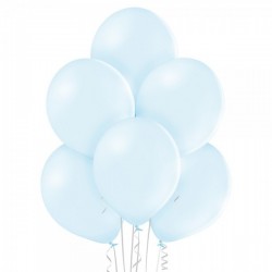12"/30cm lateksa baloni Pastelis Ledus Zils 6 gab.