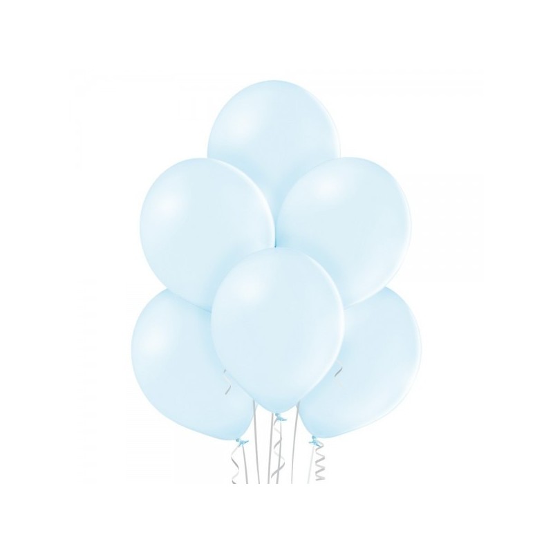 12"/30cm lateksa baloni Pastelis Ledus Zils 6 gab.