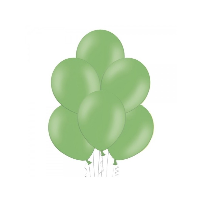 12"/30cm lateksa baloni Pastelis Koši Zaļš 6 gab.