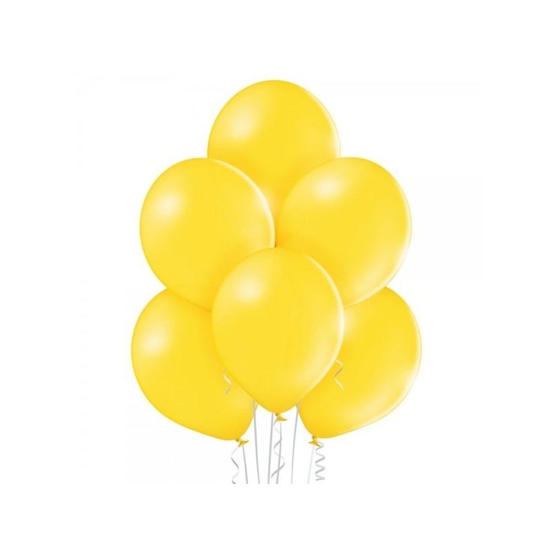 12"/30cm lateksa baloni Pastelis Koši Dzeltens 6 gab.