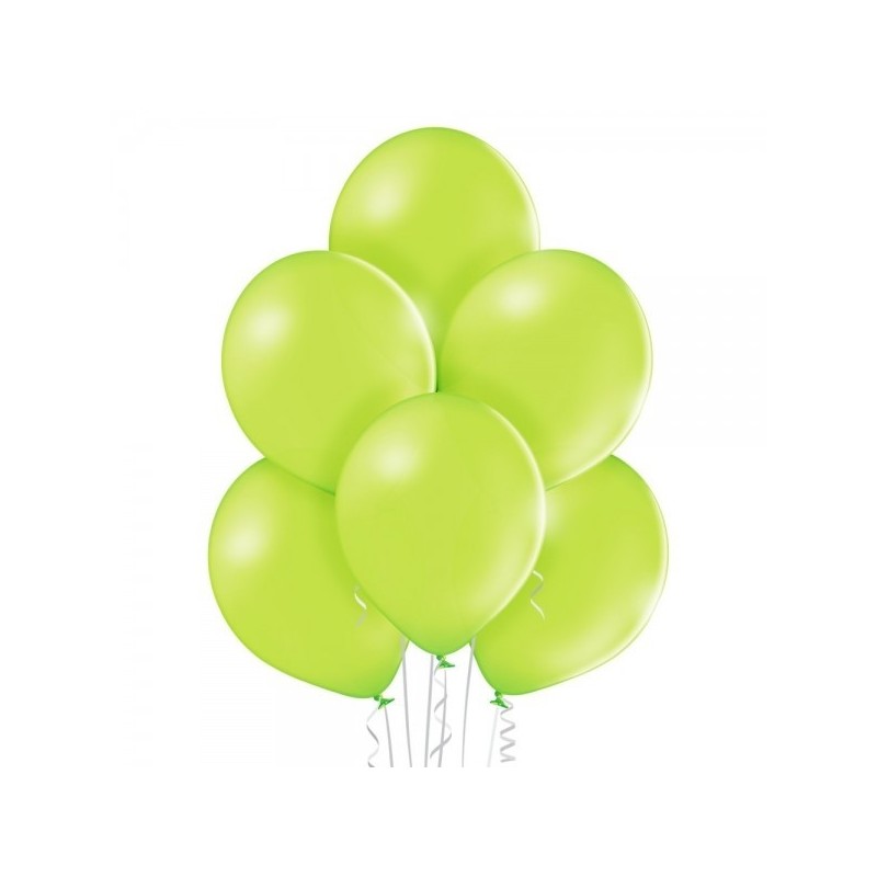 12"/30cm lateksa baloni Pastelis Abolu Zaļš 6 gab.