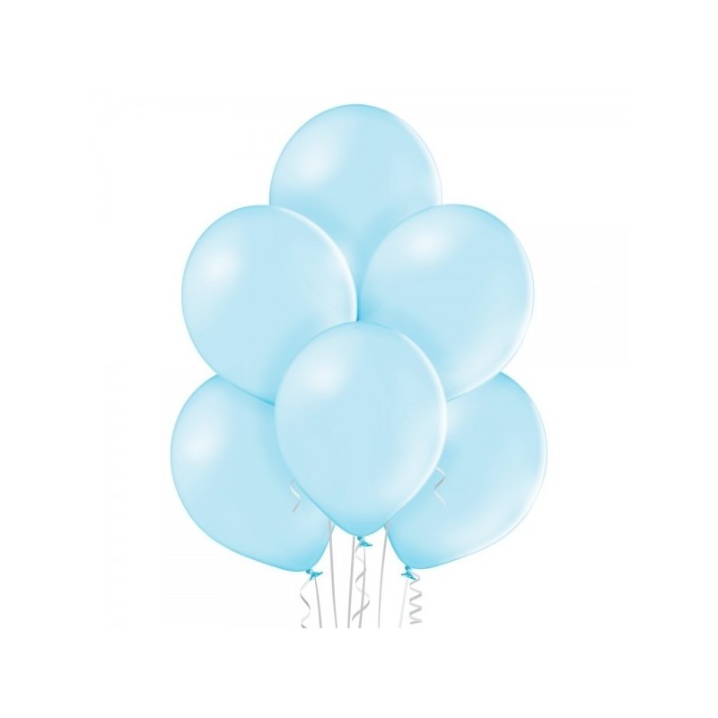12"/30cm lateksa baloni Pastelis Gaiši Zils 6 gab.