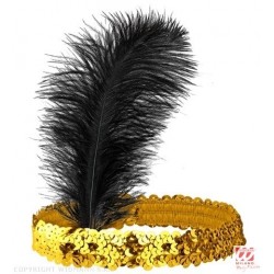 Головной убор 20-х годов  золотая лента с пером