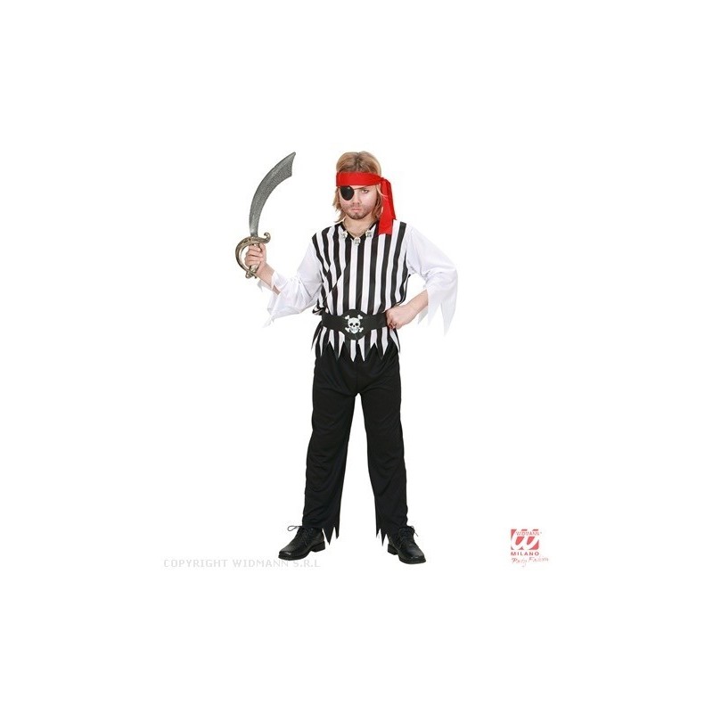 Pirāts - uzvalks zēnam jakā, bikses, siksna, galvassega 116 cm 4-5 gadi