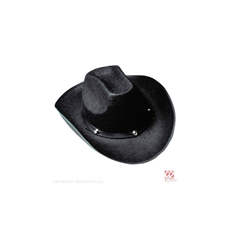 КОВБОЙСКАЯ шляпа  с заклепками черная