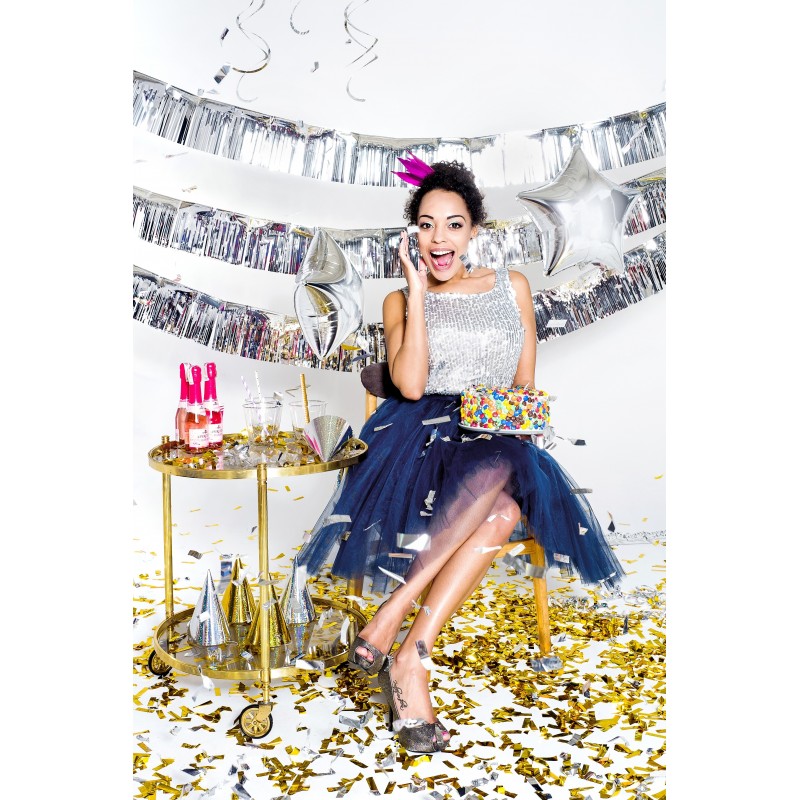 Konfeti plaukšķene, zelta folija, 40cm 