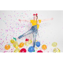 Konfeti plaukšķene, krāsains papīrs, 20cm 