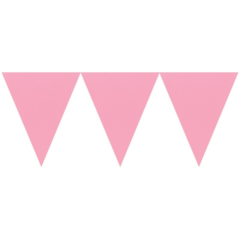 Гирлянда-флажки, розовая - 24 флажка и 4.5м атласная лента 