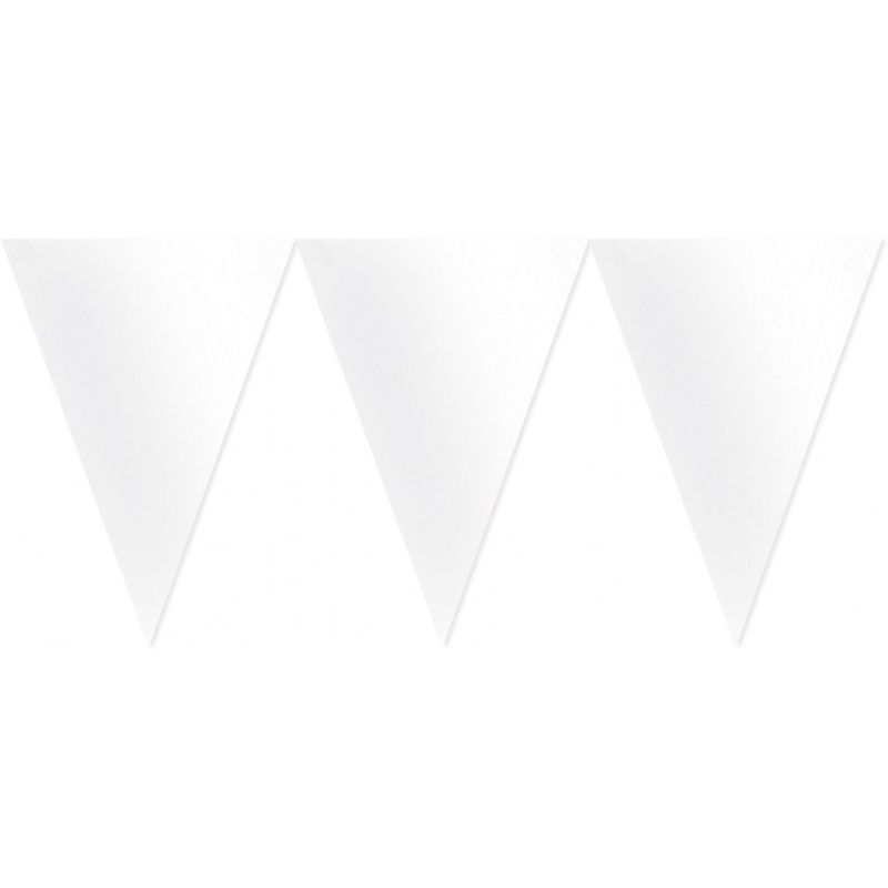 Vimpeļu virtene, balta - 24 karodziņi, 457 x 17.7 cm