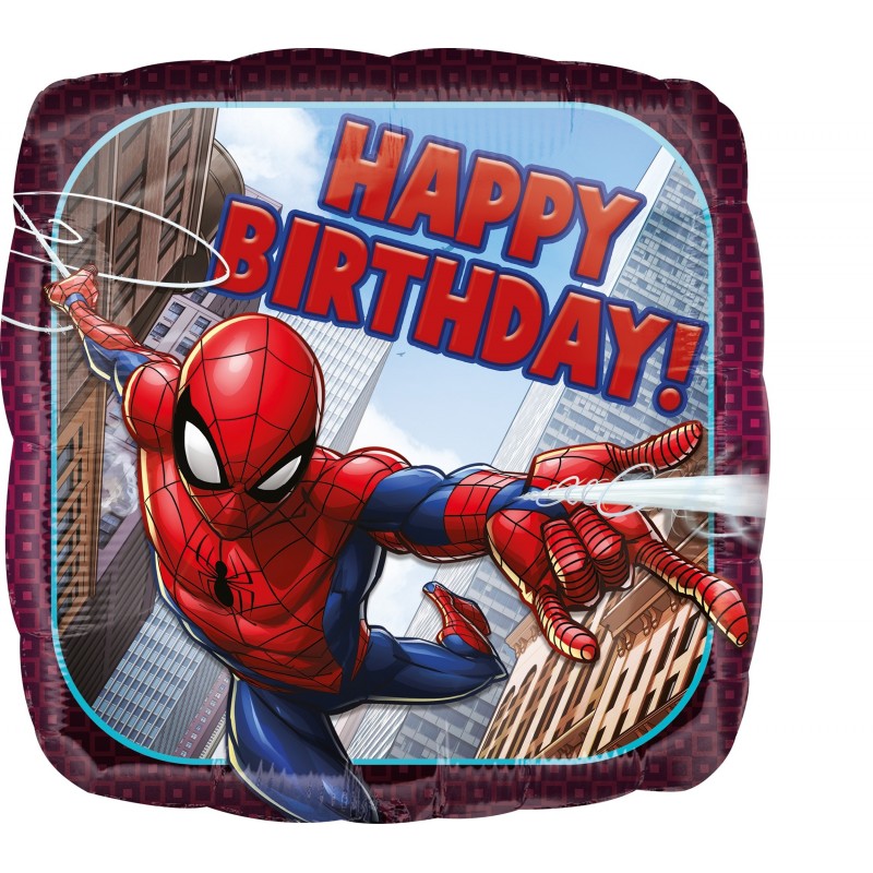 Folijas hēlija balons "Spider Man Happy Birthday", 43 cm