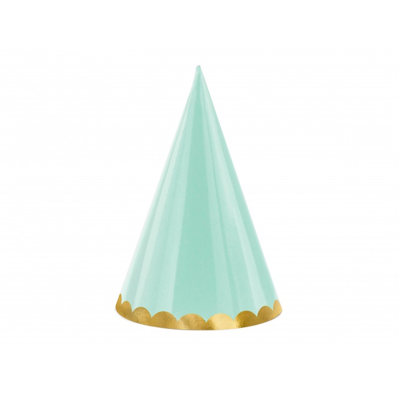 Svētku cepurītes "Yummy", 11 x 16 cm, 6 krāsas pasteļtoņos, 6 gab. 