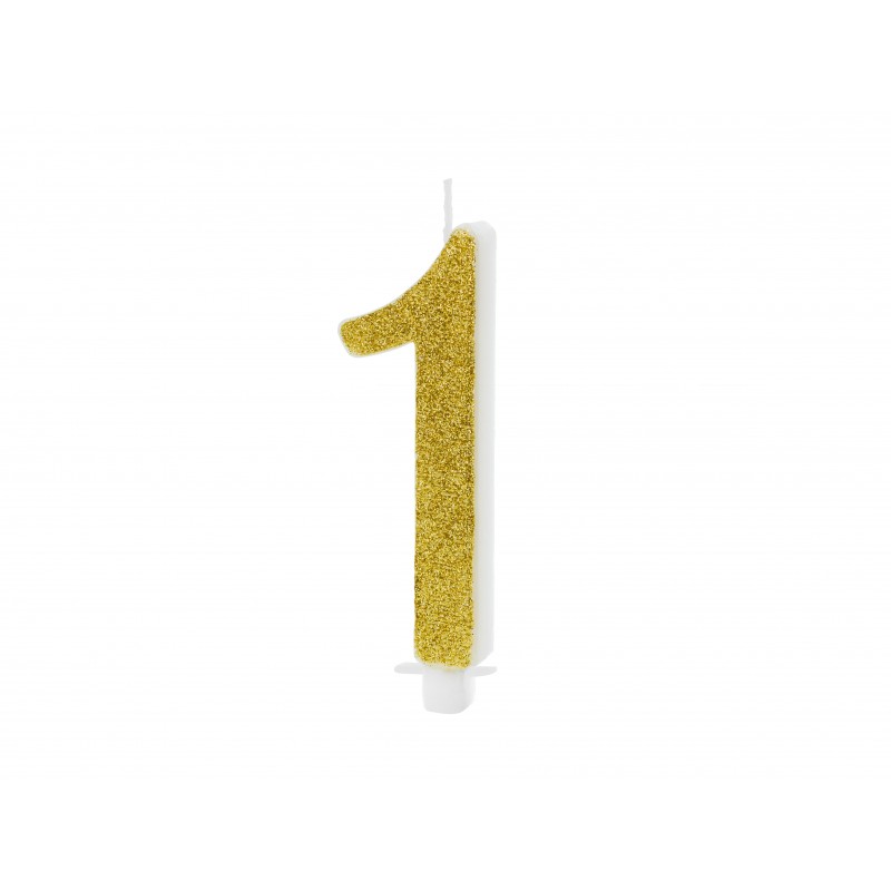 Svece cipars “1”, 10 cm 