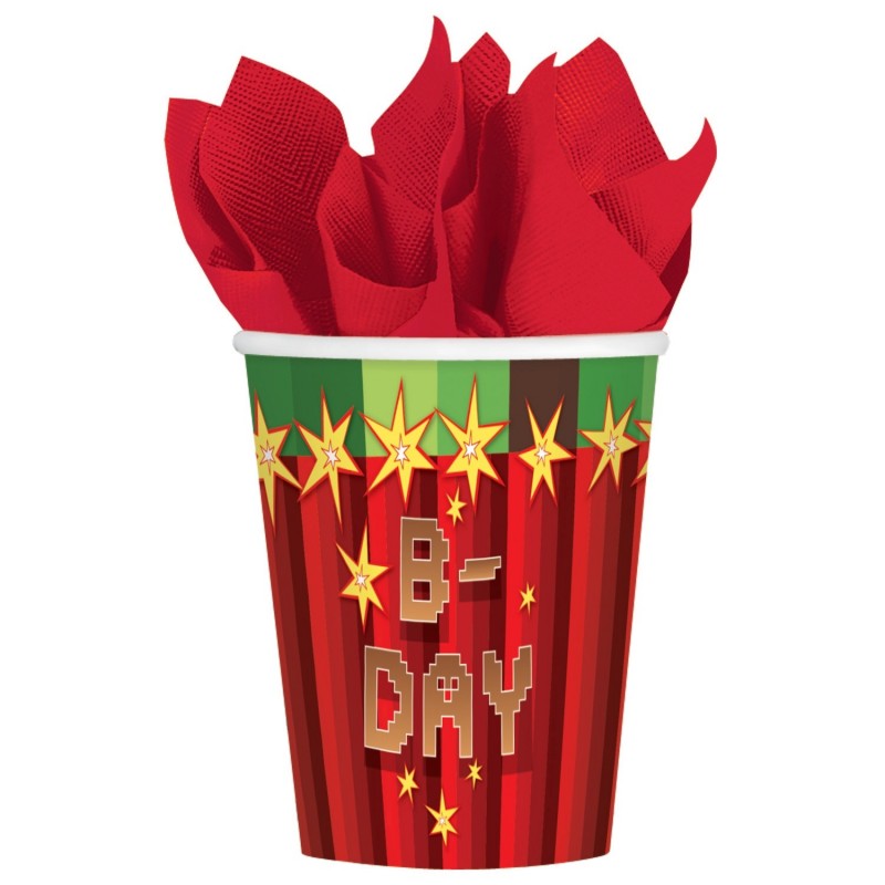 Стаканы Майнкрафт/TNT Party! 266 мл. 8 шт.,бумажные 