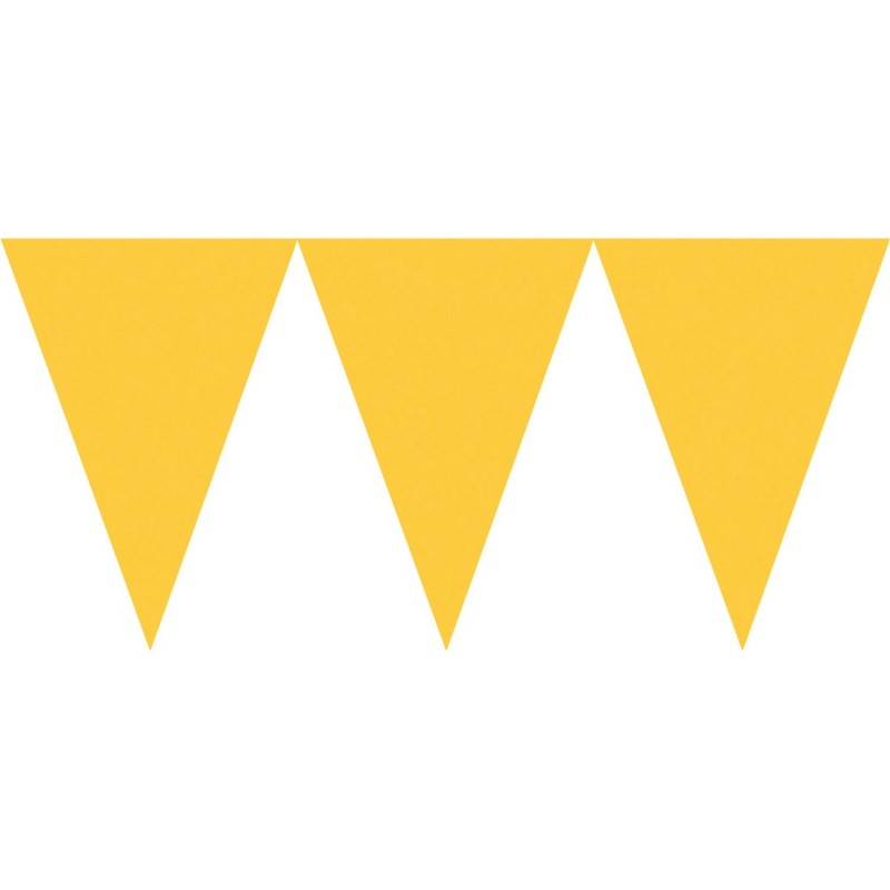 Pennant Banner Sunshine Yellow Paper 457 x 17,7 cm