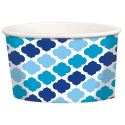 Бумажные стаканчики для 12 угощений Minis blue 9,5 x 9,5 x 5,7 см