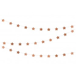 Zvaigžņu virtene, rozā zelts, 360  x 5 cm, folija/papīrs  