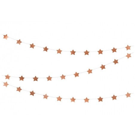 Zvaigžņu virtene, rozā zelts, 360  x 5 cm, folija/papīrs  