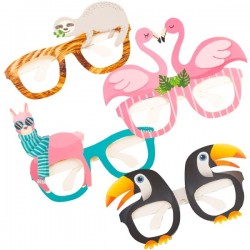 ANIMAL   PAPER GLASSES ASS.BIG SIZE