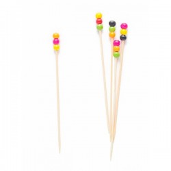 25 PARTY PICKS WITH MULTICOLOR BALLS CM 12