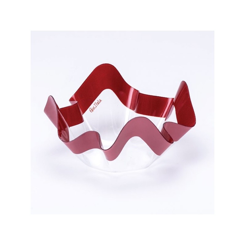 PET BOWL RED PRINTED   13X7