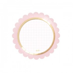 8 PLATES CM 18 BABY CHIC PINK