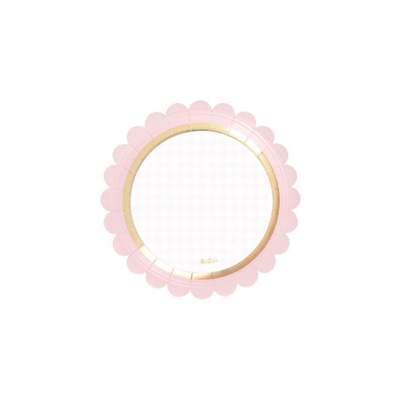 8 PLATES CM 18 BABY CHIC PINK