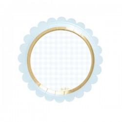 8 PLATES CM 18 BABY CHIC LIGHT BLUE