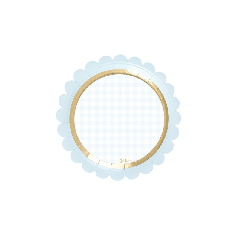8 PLATES CM 18 BABY CHIC LIGHT BLUE