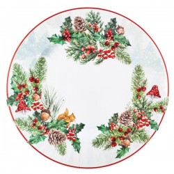 6 MAXI PIATTI ROUND SHAPE CM.33 BOIS DE NOEL