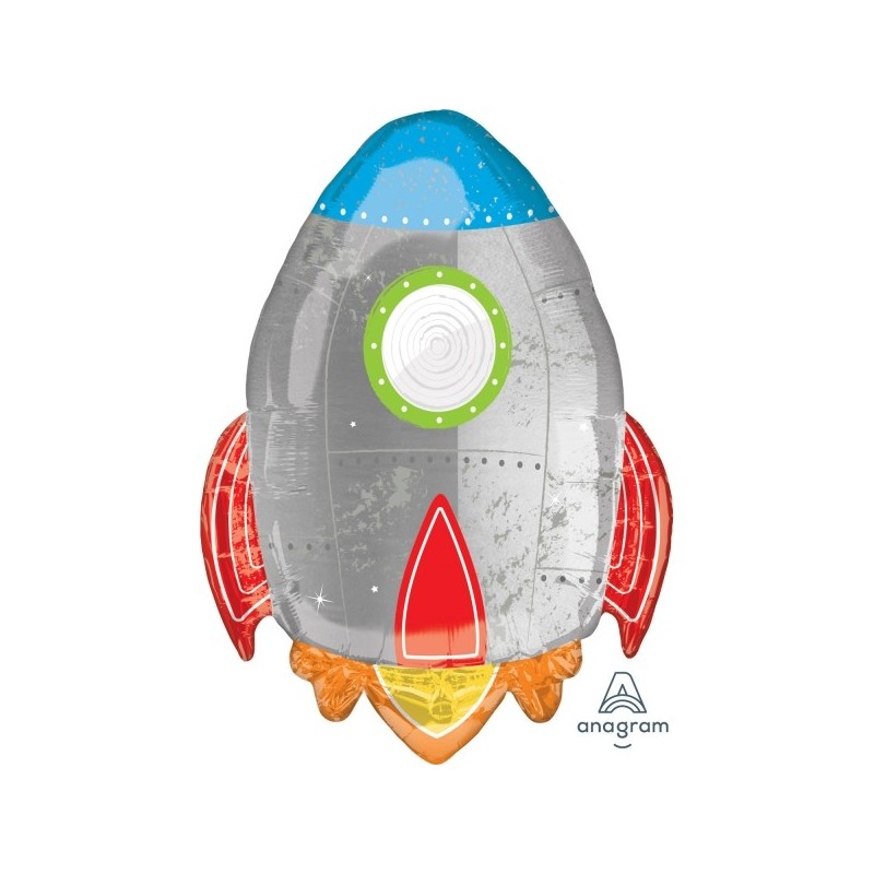 SuperShape XL Blast off Birthday Foil Balloon P35 Packaged 21/53cm w x 29/73cm h