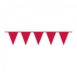Pennant Banner Apple Red Plastic 1000 x 32 cm