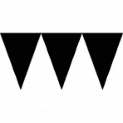 Pennant Banner Black Paper 457 x 17.7 cm