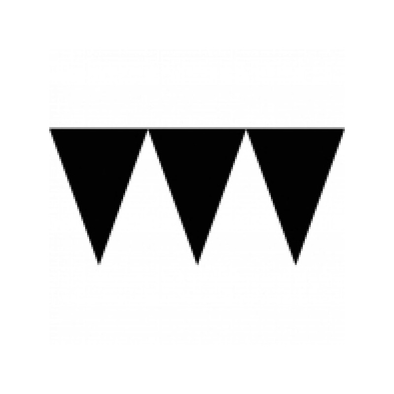 Pennant Banner Black Paper 457 x 17.7 cm