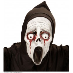 BLEEDING EYES SCREAMING GHOST HOODED MASK