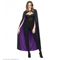 BLACK/PURPLE REVERSIBLE CAPE 130 cm