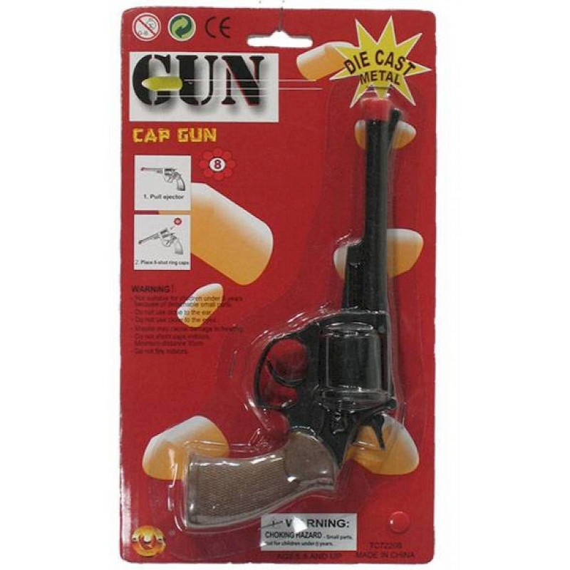 Pistongas pistole 8 šāvieniem, melns 