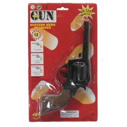 Pistongas pistole 12 šāvieniem, melns 