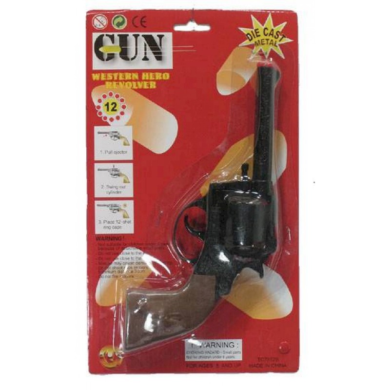 Pistongas pistole 12 šāvieniem, melns 