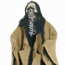 Helovīna dekorācija  Skelets bruna krāsā, piekarama, izmērs 60cm 