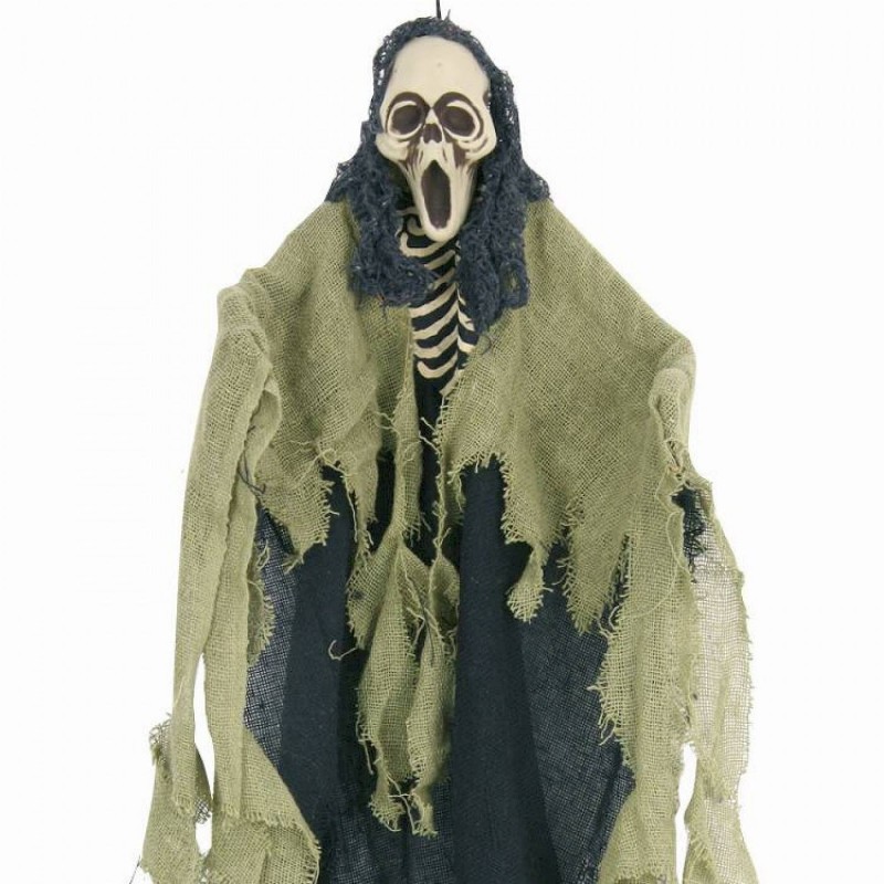 Helovīna dekorācija  Skelets zaļa krāsā, piekarama, izmērs 60cm 