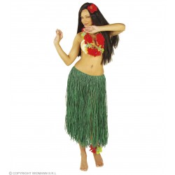 GREEN RAFFIA HULA SKIRT 78cm 