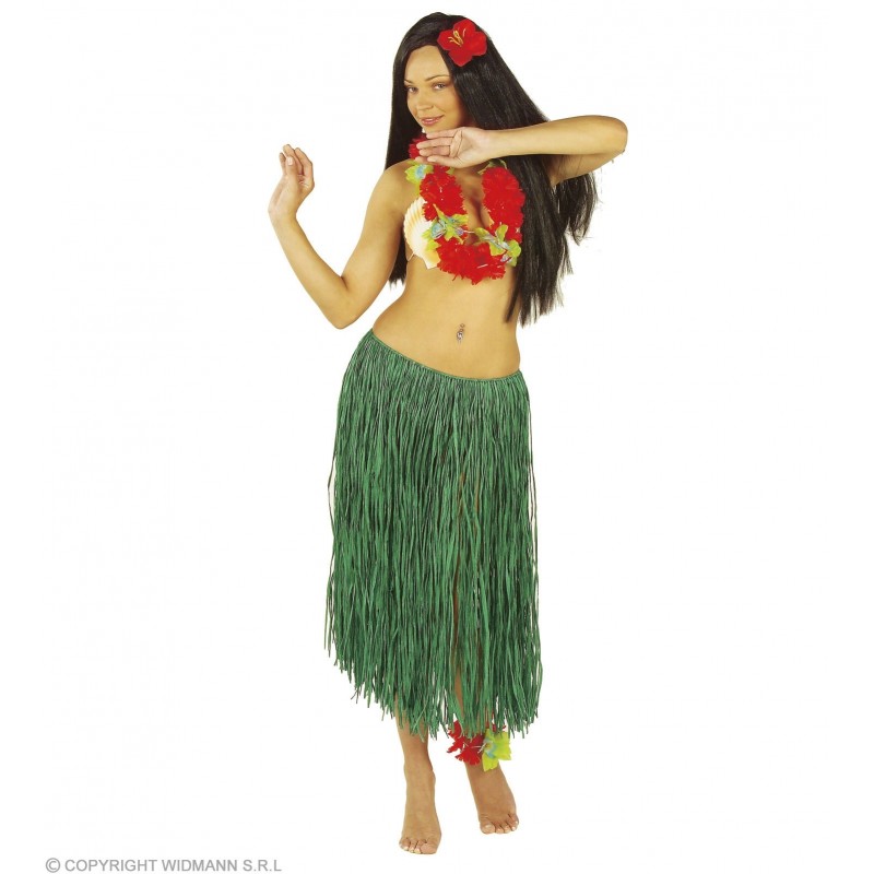 GREEN RAFFIA HULA SKIRT 78cm 