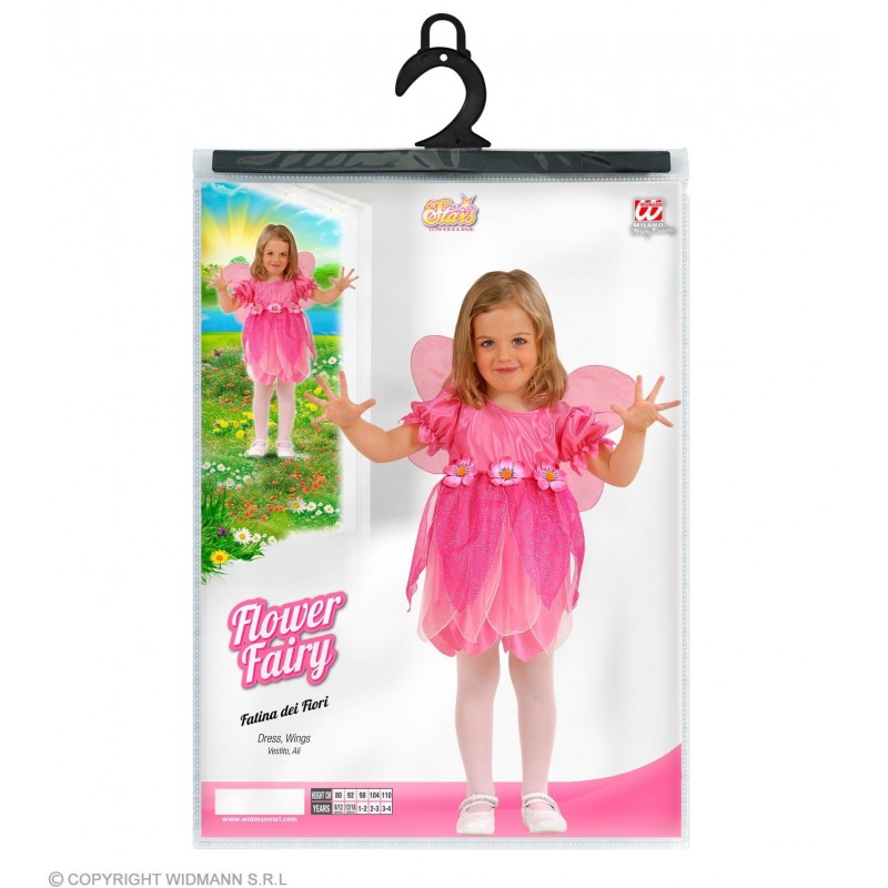 PINK FLOWER FAIRY (dress, wings) (104 cm / 2-3 Years) 