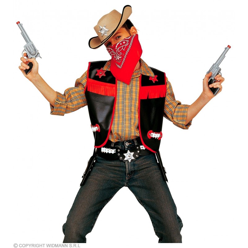 COWBOY - black (vest) (128 cm / 5-7 Years) 