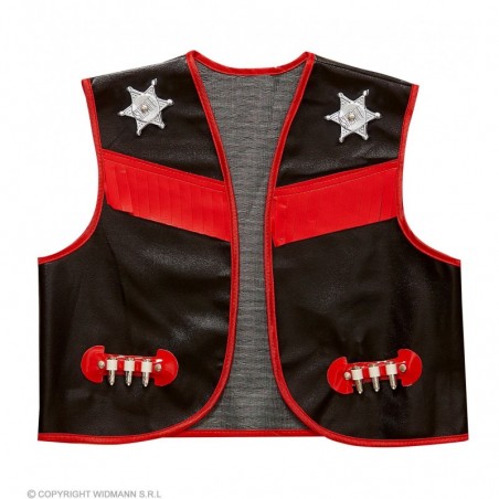 COWBOY - black (vest) (128 cm / 5-7 Years) 