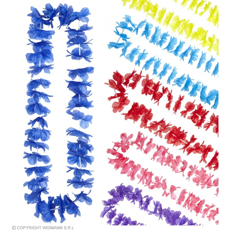 UNICOLOR HAWAIIAN LEI 6 colors ass. 